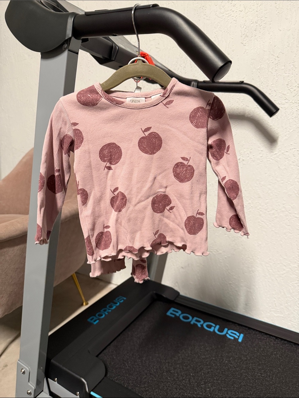Zara Dusty Pink Apple-Print matching set